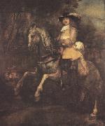 Rembrandt, portrait of Frederick Ribel on horseback (mk33)